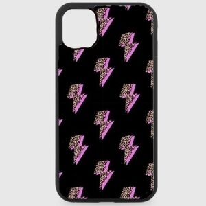 BLACK Leopard Bolts Phone Case